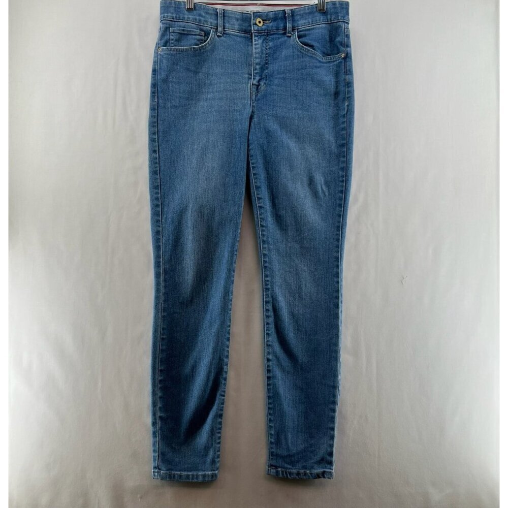 Tommy Hilfiger Jeans Women Sz 10 Skinny Hgihrise Stretchy Medium Wash Denim Blue